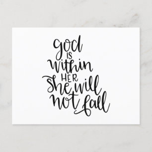 God is within her she will not fall briefkaart