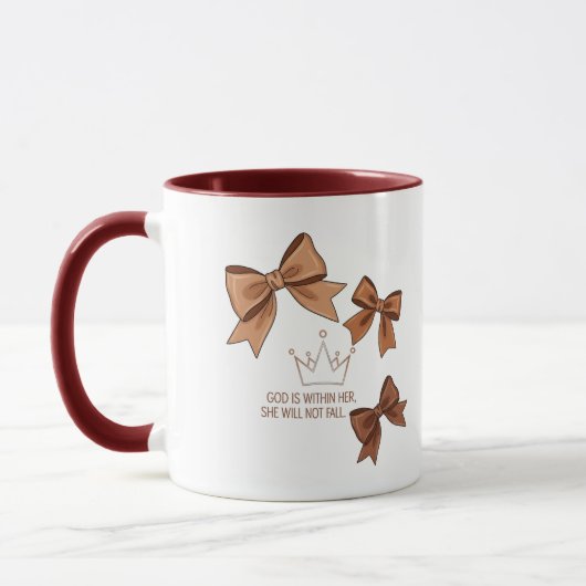 God is Within Her,  Two-Tone Mug | Christian  (Gauche)