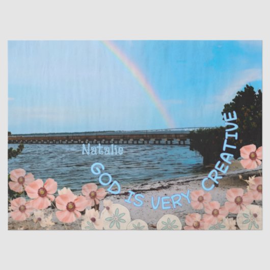 God is zeer creatief tissuepapier (Voorkant)