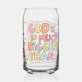 God is zoveel groter dan blikvorm glas