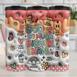 God is zoveel groter thermosbeker