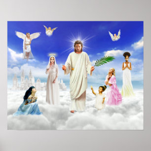 God Jesus Bible Angel - religie naar het christend Poster
