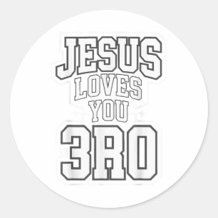 God Jesus Love You Bro Funny Christelijk Teen Girl Ronde Sticker