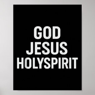 God Jezus Heilige Geest Christelijk Geloof Kerk Ge Poster