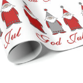 God Jul/Cute Funny Tomten Cadeaupapier (Rol Hoek)