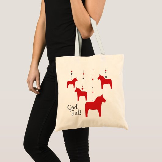 God jul! Dala Horse Canvas tas (Voorkant (product))
