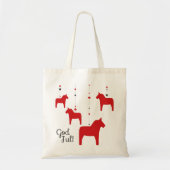 God jul! Dala Horse Canvas tas (Voorkant)
