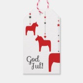 God jul! Dala Horse Gepersonaliseerd Cadeau Label Cadeaulabel (Voorkant)
