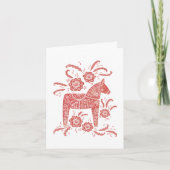 God Jul Dala Horse Holiday Card Feestdagen Kaart (Voorkant)