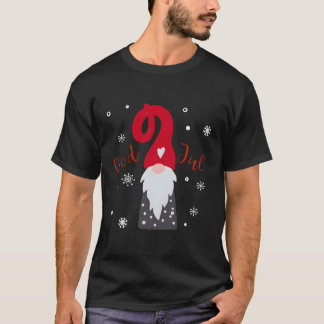 God jul Gnome Tomte T-shirt Lefse Xmas cadeau Sant