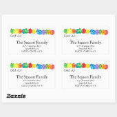 God jul heeft het etiket van de waterverf met hand (Vel)