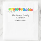 God jul heeft het etiket van de waterverf met hand (Tas)