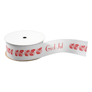 God jul heiligdom in rood - grosgrain lint