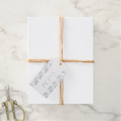 God Jul - Holly - zilver Cadeaulabels (Met Koord)