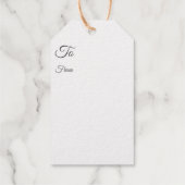 God Jul - Holly - zilver Cadeaulabels (Achterkant)