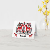 God jul (Julkort) Zweedse Kerstmis Kaart (Gele Bloem)