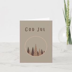 God jul (julkort) Zweedse Kerstmis Kaart