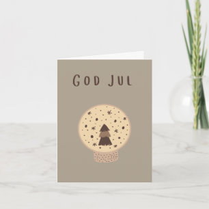 God jul (julkort) Zweedse Kerstmis Kaart