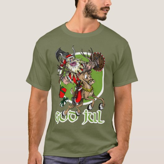 God Jul Kerstmis T-shirt (Voorkant)