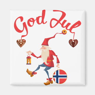 God jul noorse kerst noorwegen tomte gno magneet