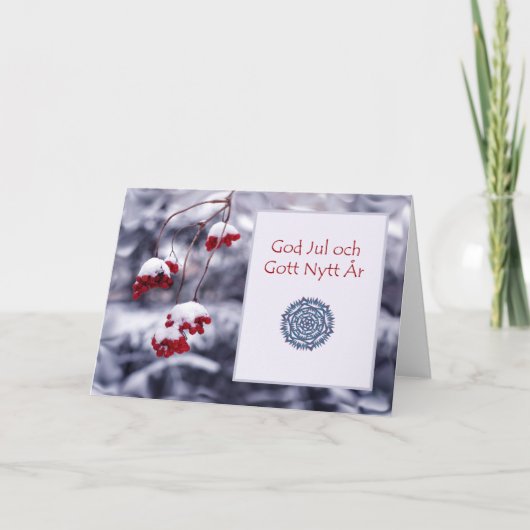 God Jul och Gott Nytt Ar, carte suédoise de Noël (Devant)