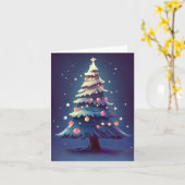 God jul, Scandinavische Kerstmis Kaart (Gele Bloem)