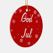 God Jul Snowflakes Keramisch Ornament (Rechts)