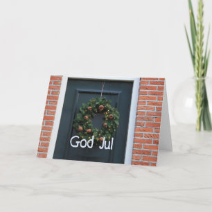 God Jul Swedisch kerstkaartje Feestdagen Kaart