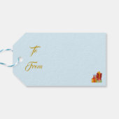 God Jul Swedish Gnomen Cadeaulabel (Achterkant Horizontaal)