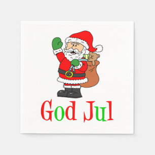 God Jul Swedish Kerstkerstkerstkerstkerstkerstluie Servet
