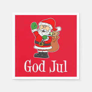 God Jul Swedish Kerstkerstkerstkerstkerstkerstluie Servet