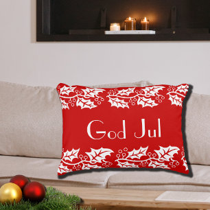 God jul witte heiligen in rood - accent kussen