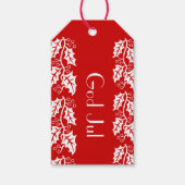 God jul witte heiligen in rood - cadeaulabel (Voorkant)