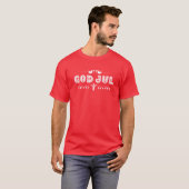 God jul Zweeds Ugly Kerstmis Scandinavian Script T-shirt (Voorkant volledig)