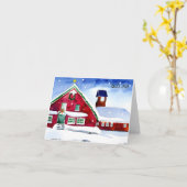 God jul, Zweedse kerst Kaart (Gele Bloem)