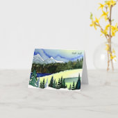 God jul, Zweedse kerst Kaart (Gele Bloem)