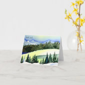 God jul, Zweedse kerst Kaart (Gele Bloem)