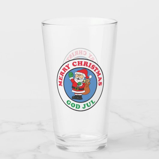 God jul Zweedse kerstkerstkerstkerstkerstkerstkers Glas (Achterkant)