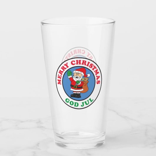God jul Zweedse kerstkerstkerstkerstkerstkerstkers Glas (Voorkant)