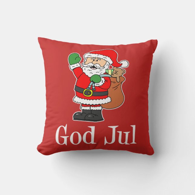 God jul Zweedse kerstkerstkerstkerstkerstkerstkers Kussen (Voorkant)