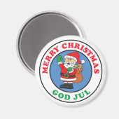 God jul Zweedse kerstkerstkerstkerstkerstkerstkers Magneet (Voorkant / Achterkant)
