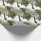 God Jul Zweedse kerstman Cadeaupapier (Hoek)