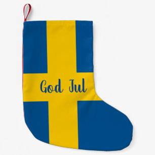 God Jul Zweedse vlag van Zweden Kerstkous Kleine Kerstsok