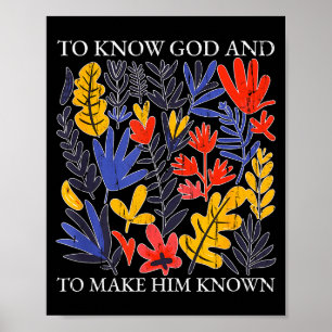 God Kennen En Hem Bekend Maken, Christelijk Poster