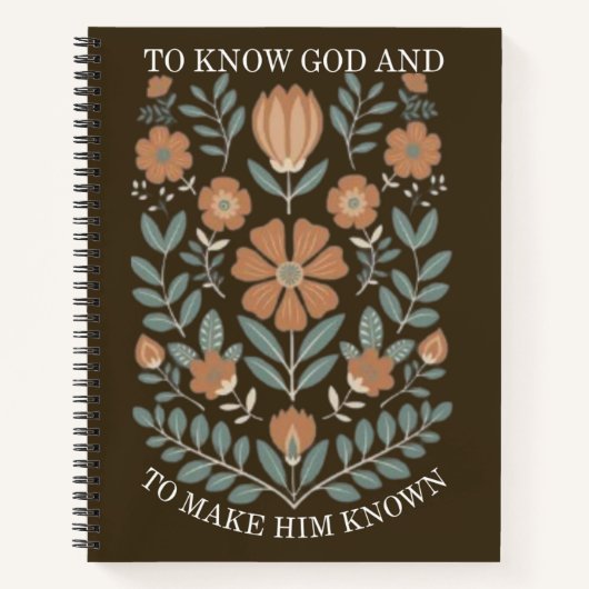 God kennen en Hem bekend maken Notitieboek (Voorkant)