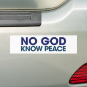 God kent geen vrede bumpersticker (Op auto)