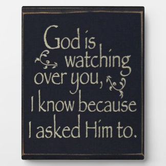 God kijkt over jou. fotoplaat