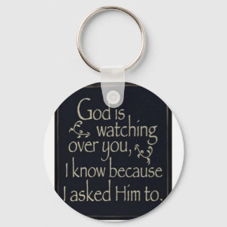 God kijkt over jou. sleutelhanger