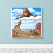 God Killing the Dinosaurs Canvas Wandkunst Afdruk (Insitu (Houten vloer))