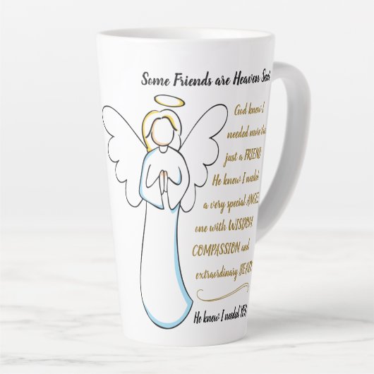 God Knew ik had je vriendschap nodig Latte Mok (Rechterhoek)